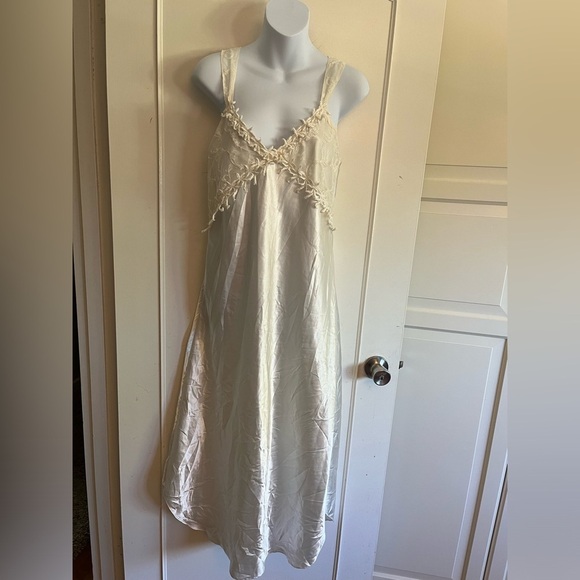 Vintage  Jia's intimate satin slip dress lingerie lace bridal romantic , size S - Picture 1 of 13